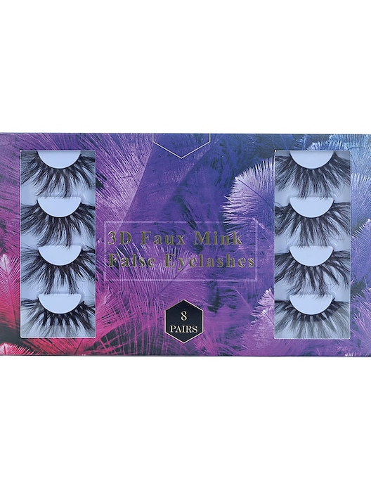Bonus buy 8 Pairs 3D False Eyelashes Cat Eye Sexy Look Soft Reusable