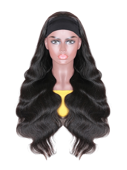 Body Wave Glueless Headband Wig Natural Color 100% Virgin Human Hair