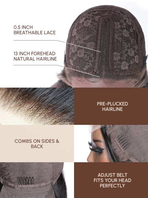 13x5 T Part Lace Wig Body Wave Wig Shadow Root Blonde Highlight Bouncy 150% Density