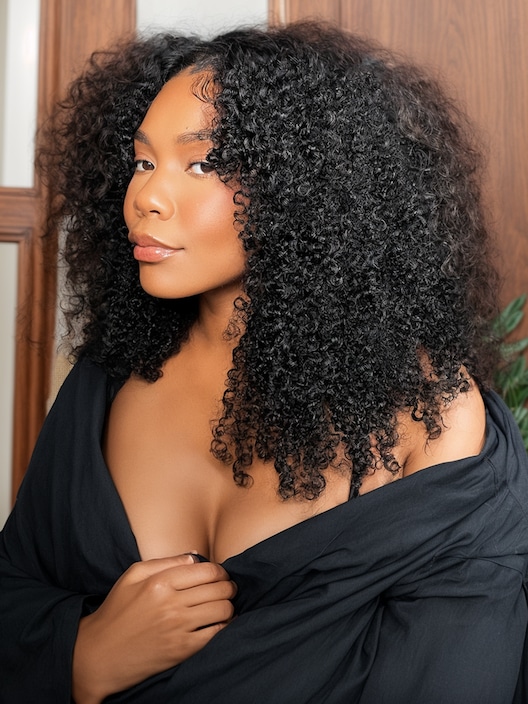 [200% Density = $109] Beginner Friendly V Part Kinky Curly Wig 0 Skill Needed Protective Style