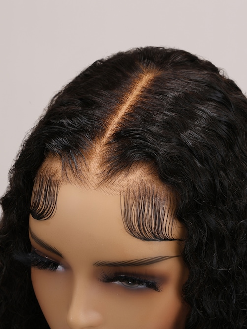 7x5 Bye Bye Knots Glueless Wig Quick Install Lace Water Wave Invisible Knots Lace Wig 150% Density