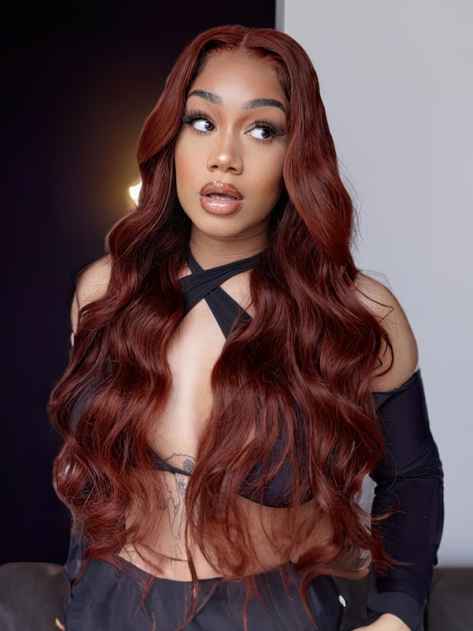 UNice Mahogany Reddish Brown Body Wave 3Pcs 100% Remy Human Hair Bundles