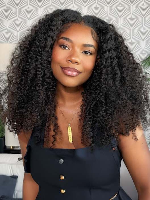 [V Part 200% Density 14 Inch] Kinky Curly Beginner Friendly V Part  Wig 0 Skill Needed Protective Style