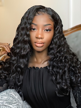 UNice Hair 3 Bundles Loose Deep Wave Virgin Human Hair With Frontal
