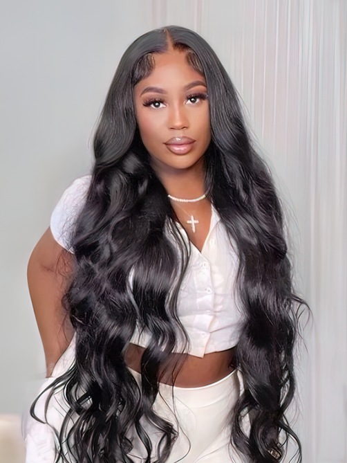 13x4 Glueless HD Lace Front Top-tier Crystal Lace Body Wave Wigs Pre Plucked with Baby Hair