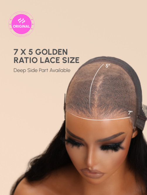 7x5 Bye Bye Knots Glueless Wig Quick Install Lace Water Wave Invisible Knots Lace Wig 150% Density