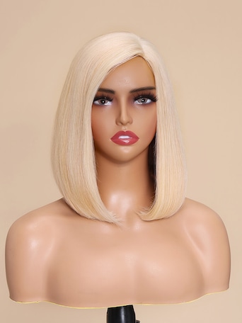 ANGELINA- 12" OPEN CAP LACE STRAIGHT HUMAN HAIR WIG