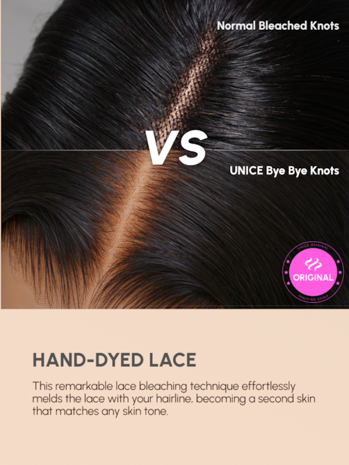 Bye Bye Knots 7x5 Glueless Lace Wig Black Yaki Wig With Bleached Knots 150% Density