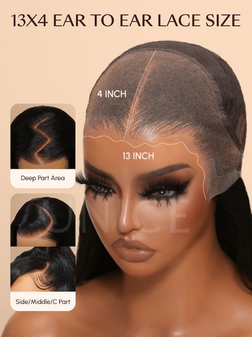 UNice 7x5 Bye Bye Knots™ & 13x4 Pre-Everything™ & 5x5 HD Lace Wig Glueless Lace Black Yaki Bob Bleached Knots Wig
