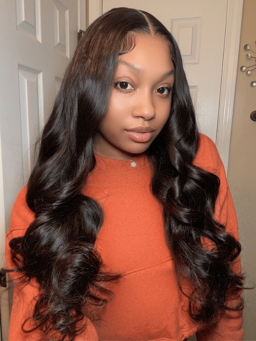 7x5 Bye-Bye Knots Body Wave Wig Pre Cut Lace Pre Plucked Hairline Put On and Go 150% Density Wig
