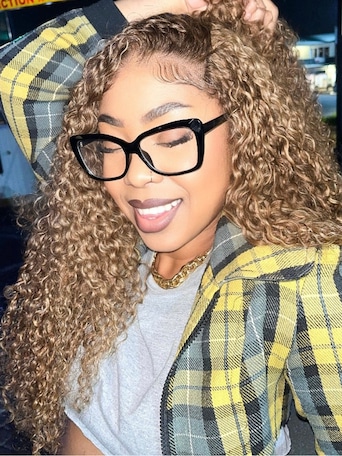 UNice Trending Curly Hair TL412# Color 3 Pieces Human Hair Weave On Sale