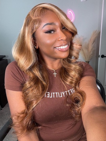 UNice Honey Blonde Piano Highlighted Body Wave 3Pcs Bundles With Closure Deal