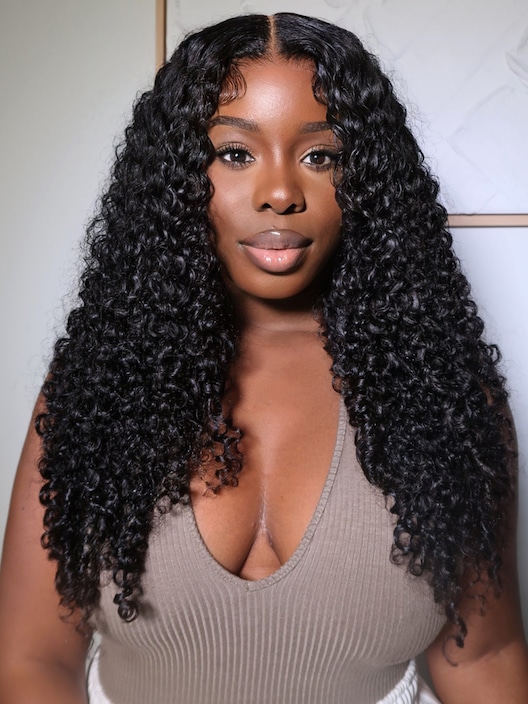 UNice Bye-Bye Knots Wig 7x5 Glueless Lace Jerry Curly Wig With Bleached Invisible Knots