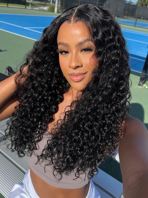 7x5 Bye Bye Knots Glueless Wig Quick Install Lace Water Wave Invisible Knots Lace Wig 150% Density