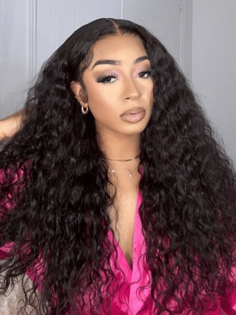 [180% Density] UNice 13x4 Pre Everything Pre-Cut Lace Front Water Wave Drawstring Wig With Baby Hair