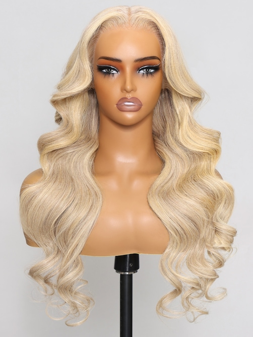 [24"=$169.9] 13x4 Pre-Everything Lace Front Body Wave Glossy Blonde Wig 150% Density
