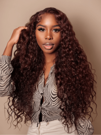 UNice Mahogany Red Brown Jerry Curl 3Pcs 100% Remy Human Hair Bundles