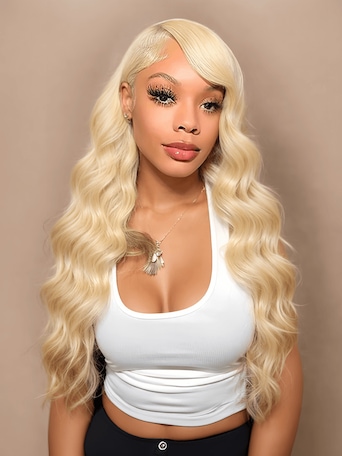 UNice Hair 100% Virgin Hair 4 Bundles 613 Blonde Body Wave Hair With Lace Frontal