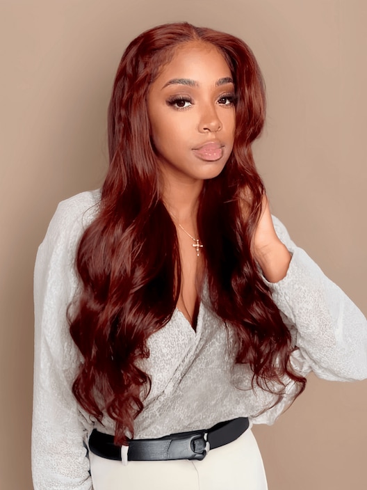 UNice Reddish Brown Straight 1Pc 100% Remy Human Hair Bundle