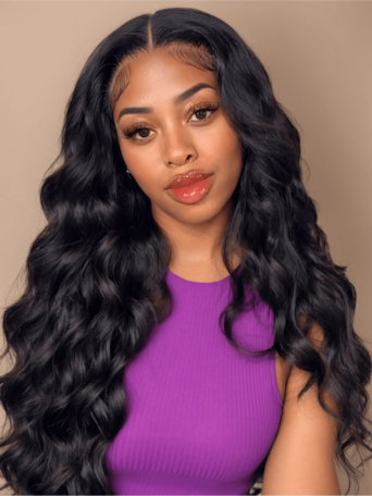 UNice Body Wave Upgrade Lace Closure Middle Part Closure Bleached Knots 4x0.75 T Part Closure Natural Color
