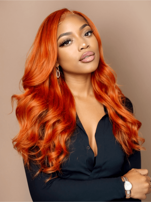 UNice Ginger Hair Color  Lace Wigs Body Wave Human Hair Wavy Wig