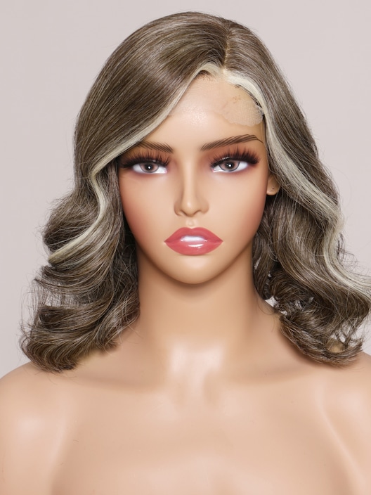SLOANNE- 12" MONO & SWISS LACE BODY WAVE HUMAN HAIR WIG