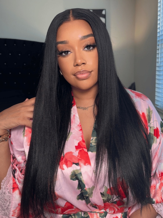 BOGO | UNice EasiContour V Part Glueless Yaki Wig 150% Density