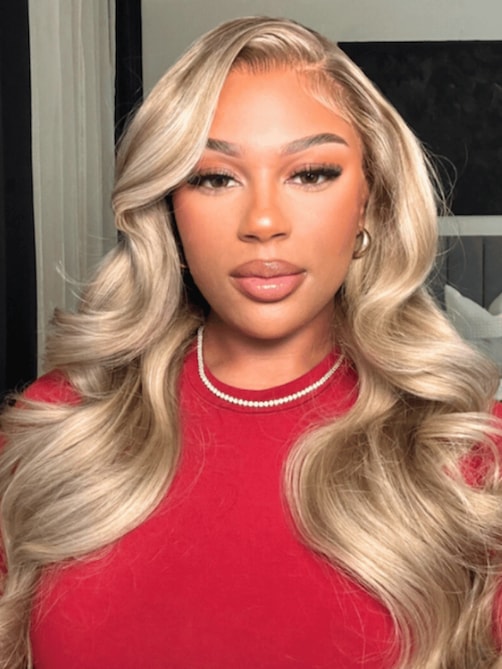 [24"=$169.9] 13x4 Pre-Everything Lace Front Body Wave Glossy Blonde Wig 150% Density