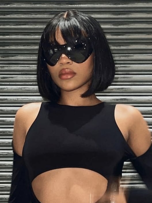 [180% Density] 13x4 Lace Fronta Human Hair Natural Color Natural Bob Wig Lace Front Realistic Human Virgin Hair Wigs With Bangs 100% Human Hair Bettyou Series