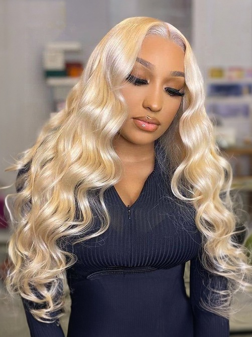 13x4 Pre Done Everything Lace Front Body Wave Ash Blonde Summer Color