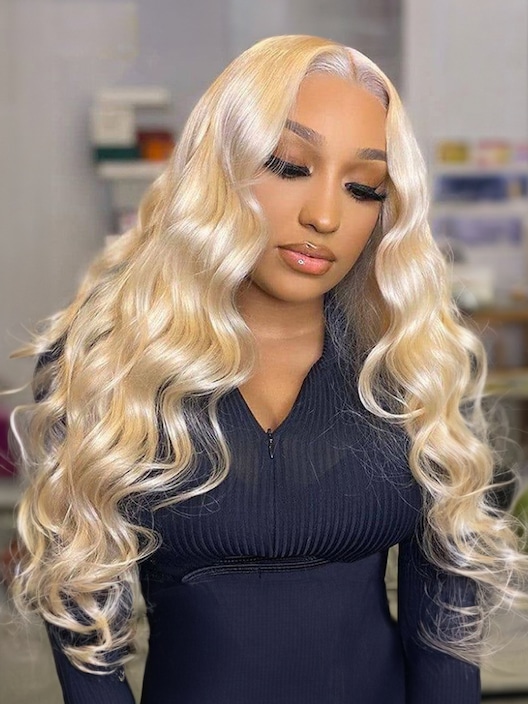 13x4 Pre Done Everything Lace Front Body Wave Ash Blonde Summer Color