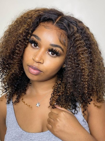 UNice Bye-Bye Knots Wig 7x5 Lace Balayage Highlights Jerry Curly Wig