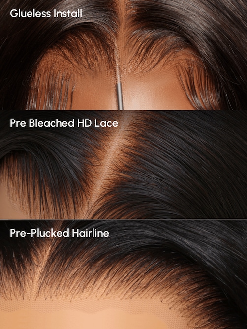 UNice 5x5 & 7x5 Thin HD BlendAway™ Pre Cut Lace Closure Glueless Body Wave Affordable Wig with ByeBye-Knots Match All Skin Tones