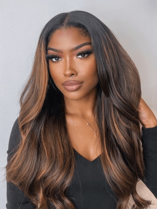 UNice Bye Bye Knots™ Wig 7x5 Glueless Lace Balayage Highlight Body Wave Wig No Burden For Scalp