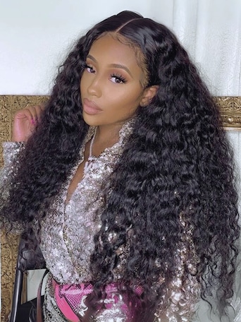 UNice Jerry Curly Wigs Lace Wigs 150% Density Natural Hair Line Glueless Human Hair Wigs
