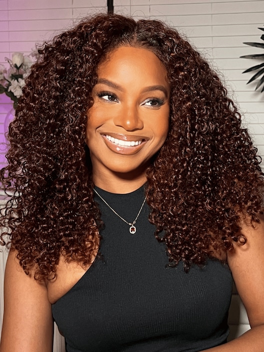 UNice Real Ear To Ear Super Secure 13x4 Lace Frontal Reddish Brown Jerry Curly Pre-Everything Wig