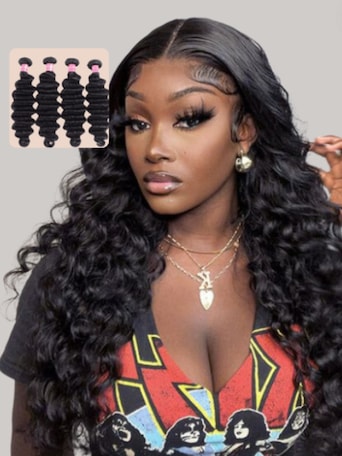 UNice Hair 4pcs Loose Deep Wave Virgin Human Hair Weft