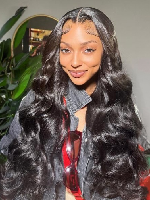 FULL LACE Body Wave Transparent Lace Human Hair Wig Preplucked with Baby Hair