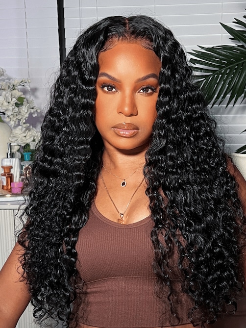 UNice 7x5 Bye-Bye Knots™ Pre-Cut Lace Front Super Secure Water Wave Wig For Beginner Friendly With Free Baby Hair