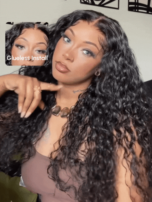 HD Bye-Bye Knots™ Wig 7x5 Quick Glueless & HD Lace Wet & Wavy Water Wave Invisible Knots Wig