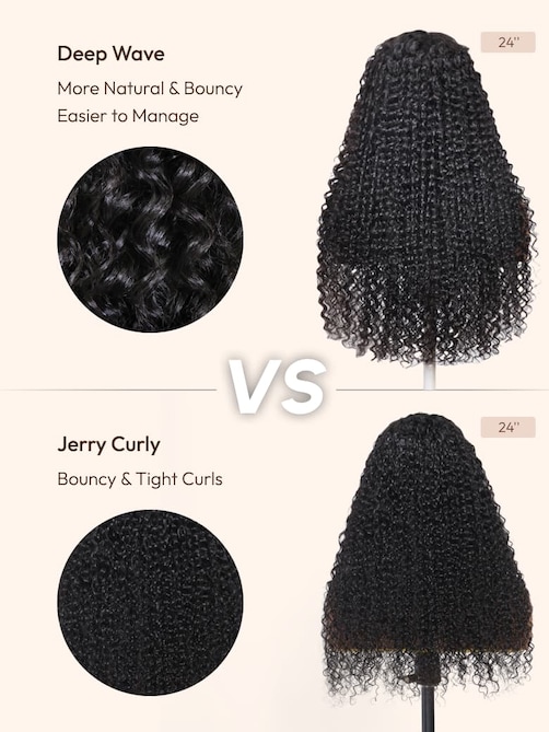 UNice 13x4 Lace Frontal Black Deep Wave Pre-Everything Wig