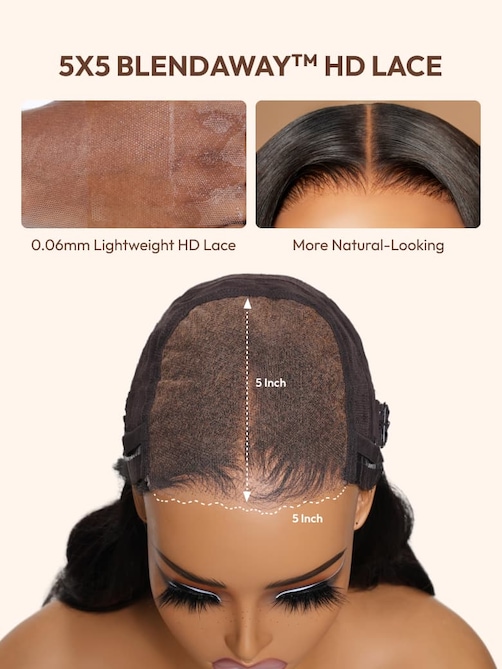 UNice 613 Blonde Invisible HD Lace 5x5 Closure Straight 180% Density Wig