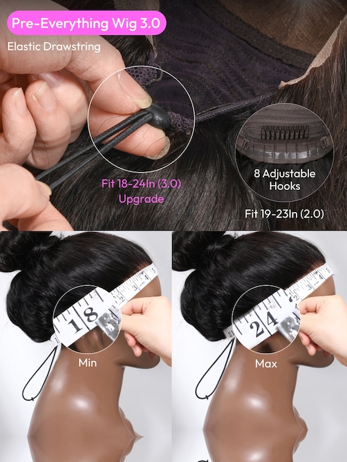 UNice 7x5 Bye-Bye Knots™ & 13x4 Pre Everything™ Pre-Cut Lace Front Water Wave Drawstring Wig With Baby Hair