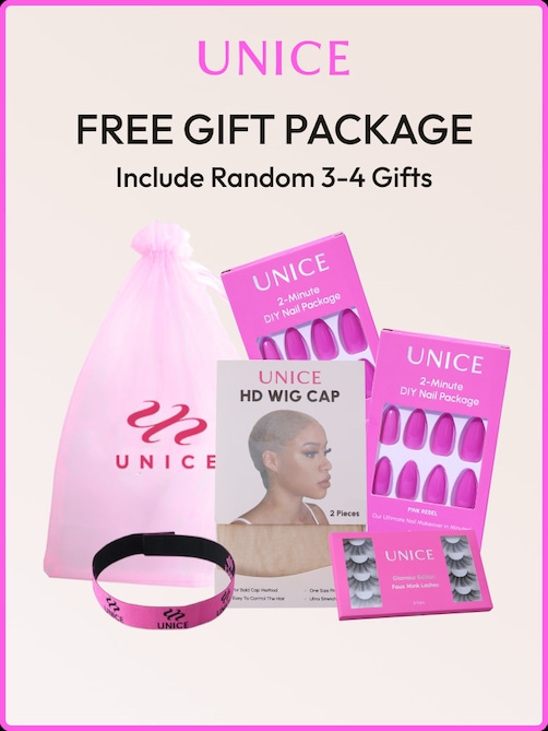 UNice 13x4 Pre-Everything™ Lace Frontal Natural Black Bouncy Water Wave Curly Wig Perfect For Summer Look