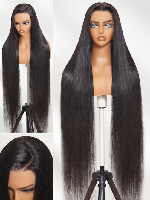 40 Inch 13x4 HD Lace Bussdown Straight Hair Undetectable BlendAway HD Lace Wigs Glueless Lace Front Human Hair Wigs
