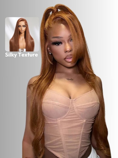 UNice 13x4 Pre-Everything Lace Frontal Cowboy Copper Straight Wig
