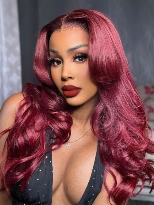 UNice 13x4 Lace Frontal Burgundy Loose Wave Pre-Everything Wig