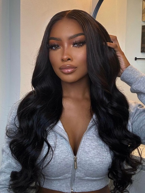 7x5 Bye-Bye Knots Glueless Body Wave Wig Pre Cut Lace Pre Plucked Hairline Put On and Go Wig