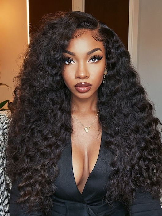 BlendAway 5x5 Thin HD Lace Closure Glueless Deep Wave Wig 150% Density