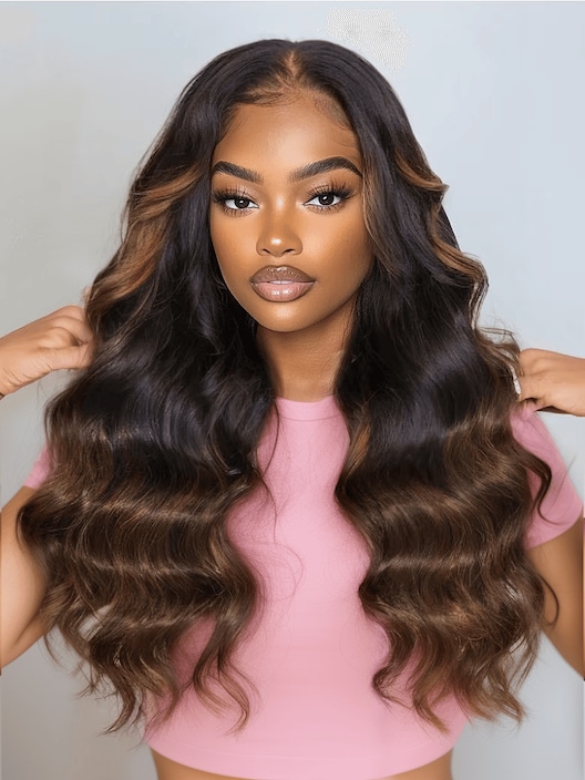 UNice Chestnut Brown Ombre 4 Pcs/pack Body Wave Human Hair Bundle